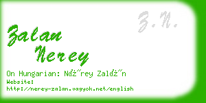 zalan nerey business card